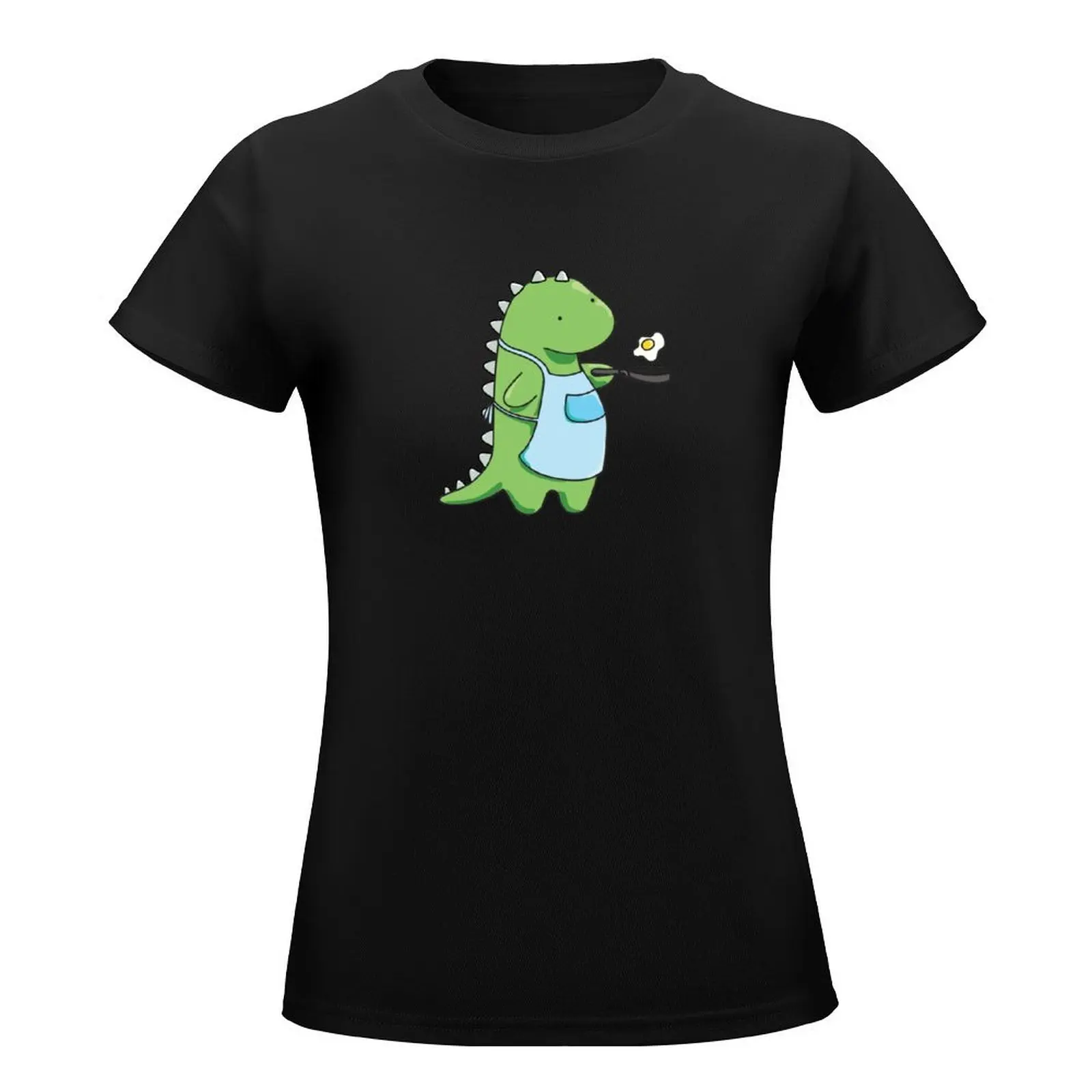 Yes Chef! Dinosaur T-Shirt lady clothes graphics shirts graphic tees oversized t shirts for Women