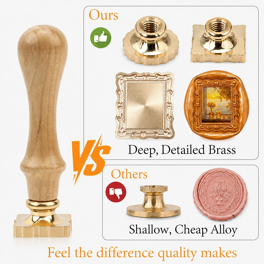 Frame Wax Seal Stamp,3D Emboss - Batik Wax Kit review and price