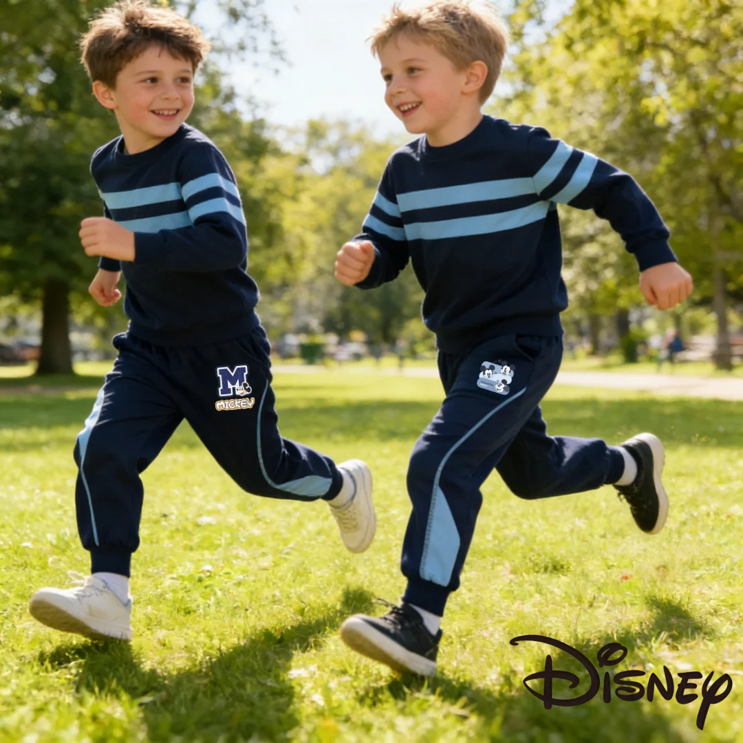 

Детские хлопковые спортивные штаны Disney, синие повседневные брюки для мальчиков, весенне-осенние дышащие штаны, мягкие удобные спортивные штаны