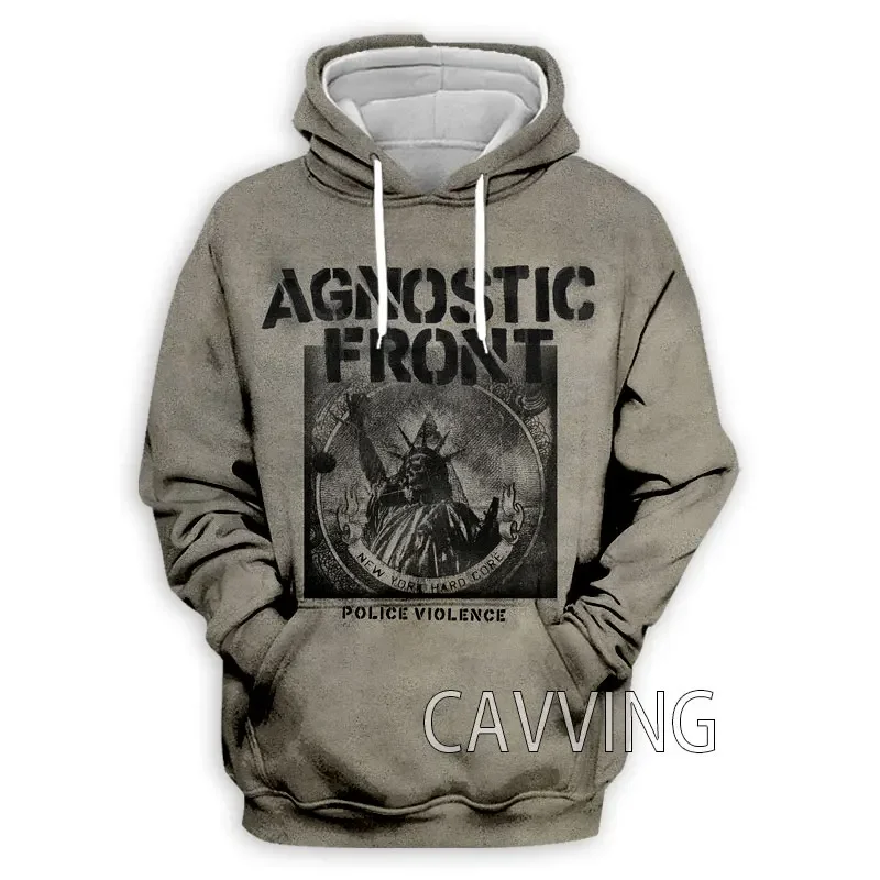 2024 Agnostic Front Band  3D Printed Fashion Hoodies Hooded Sweatshirts Harajuku Hoodie Sweatshirts Tops Clothing for Women/men