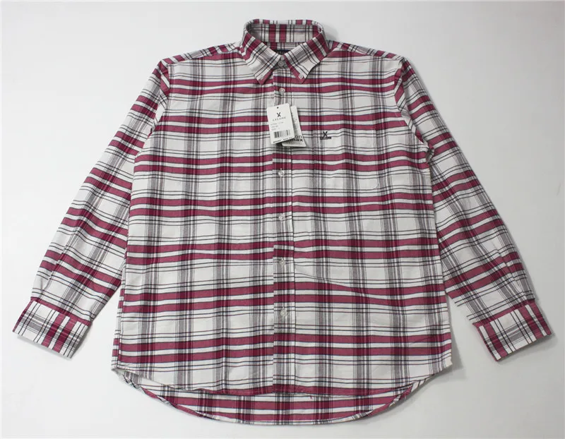 

Loose Long Sve Plaid irt Striped Vintage Versatile Spring Autumn Men's Faion Classic Sle Casual Wear Youth Trend