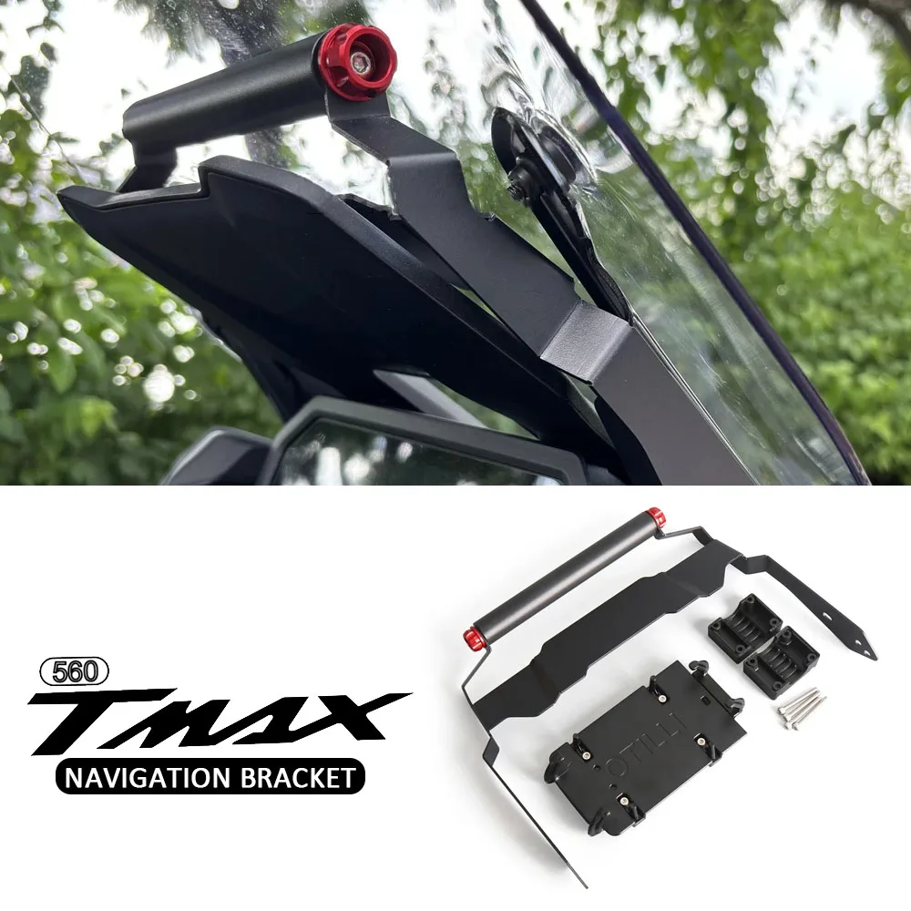 

For YAMAHA TMAX 560 TMAX560 T-MAX560 2025 Motorcycle Accessories Mobile Phone Holder Stand GPS Navigation Plate Bracket 22MM Rod