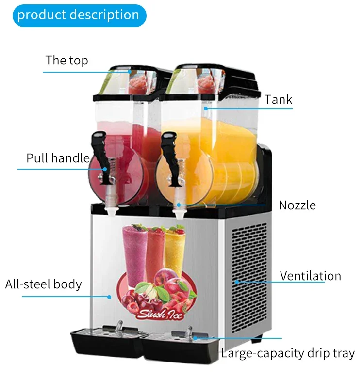 Best Selling Commercial Slush Machine High Quality Durable Slush Machine for Restaurant