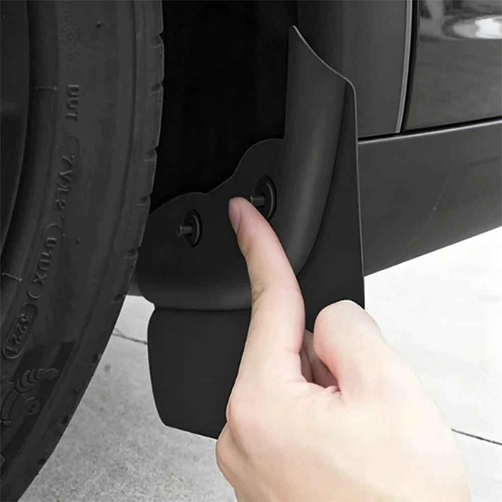 4Pcs Front Rear Wheel Fender Protector Mud Flaps For Tesla Model 3 Highland 2024 2025 2026 Original Hole Anti‑Stone Splash Guard - view 5