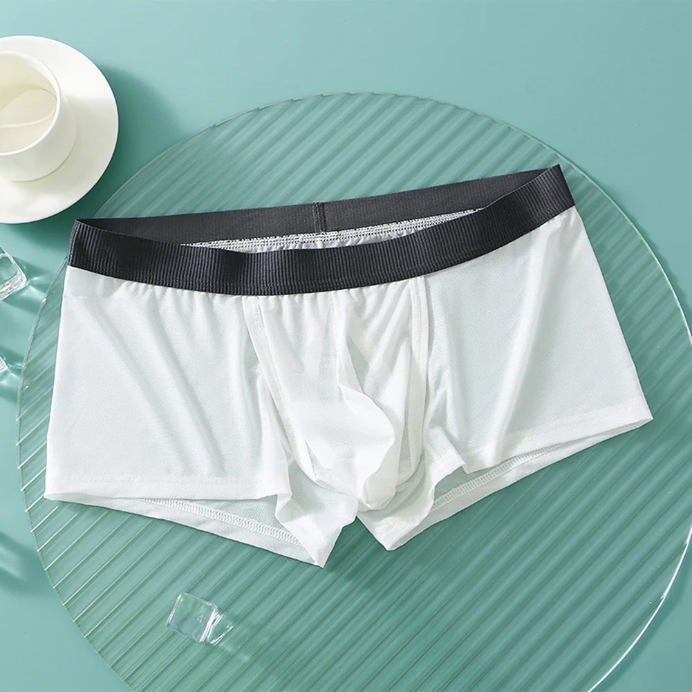 Daily Home Black Gray Light Green M-2XL Pink White Boxer Brief Underwear Lingerie Panties Low Waist Men \'s Soft
