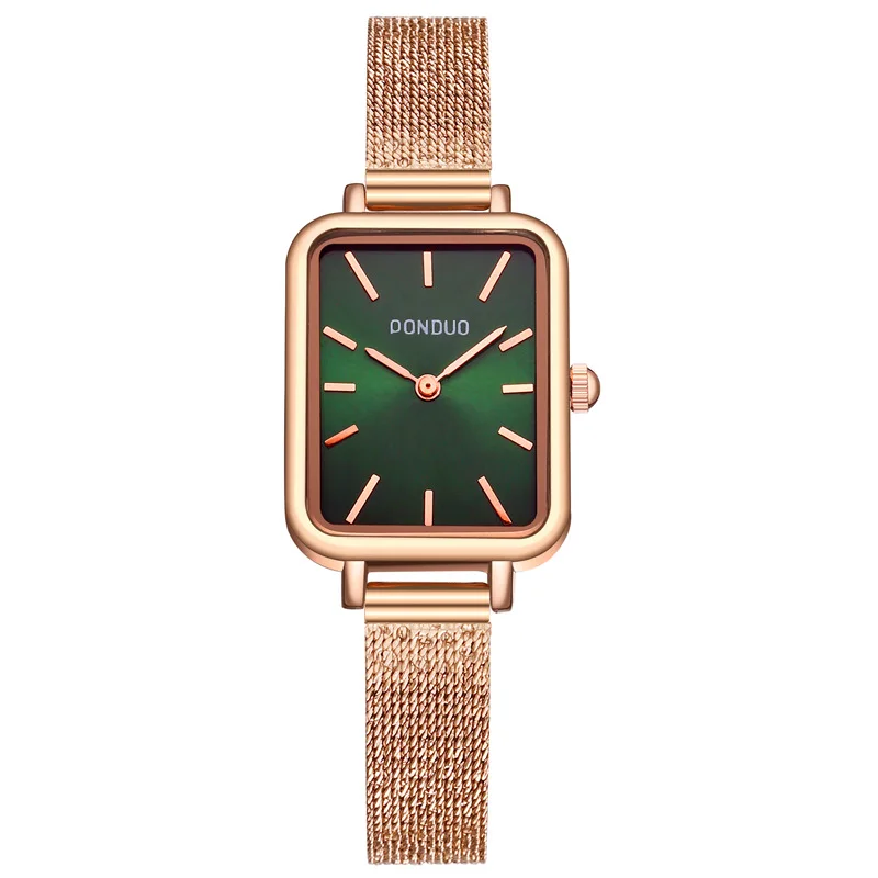 RollaLolaSmall Green Watch Rose Watch Minority Simple Retro Women's Valentine's Day Watch Source Factory