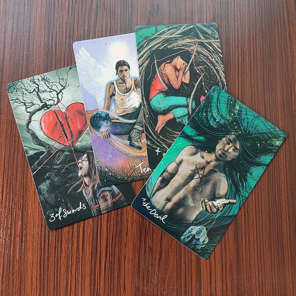 Jeu de cartes de tarot pour débutants, format 12x7 cm, léger, avec guide, nouveauté