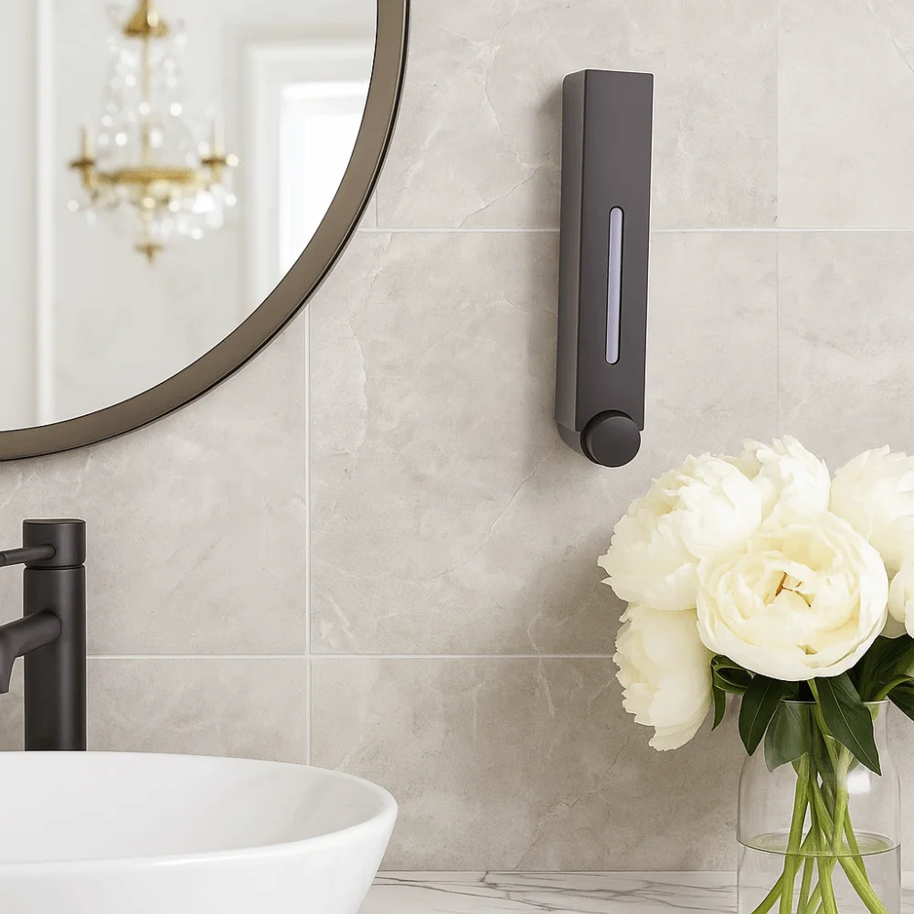 Press Design Shower Liquid Dispenser Plastic Waterproof Bathroom Soap Dispenser Moisture-proof Large Capacity