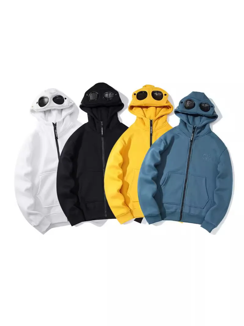 Couple CP Autumn and Winter New Fashion Zip-up sweatshirt jacket Leisure Hoodie Men and Women Couple Special Round Lens Cap