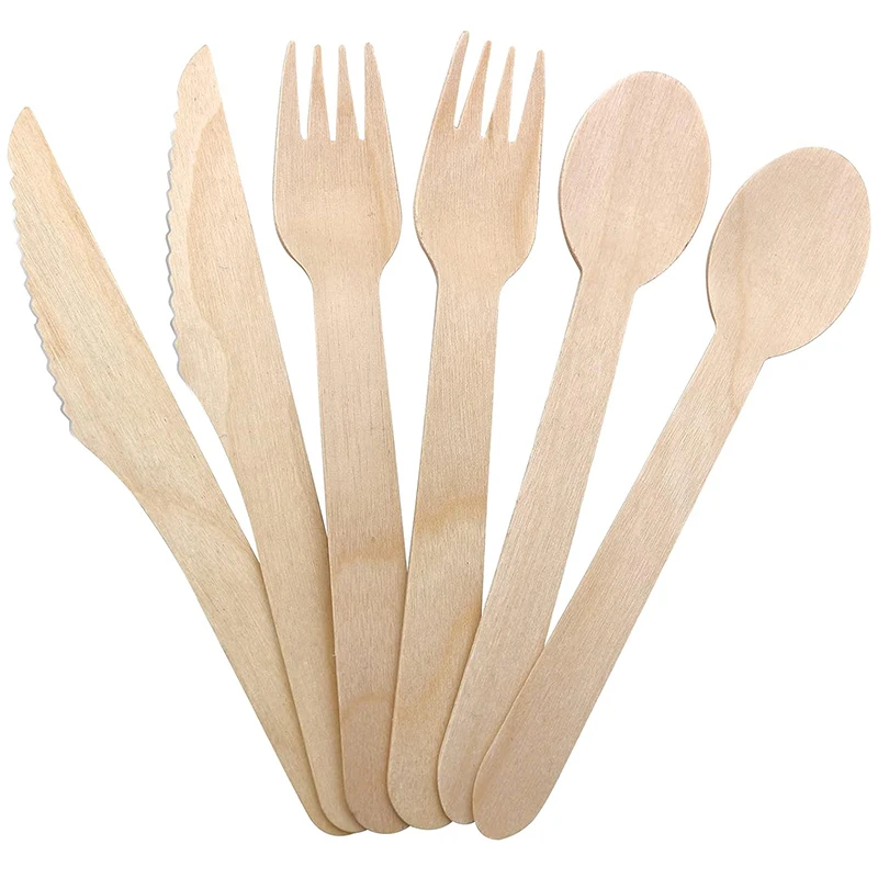 30/60/150Pcs Disposable Food Fork Spoon Knife, 6