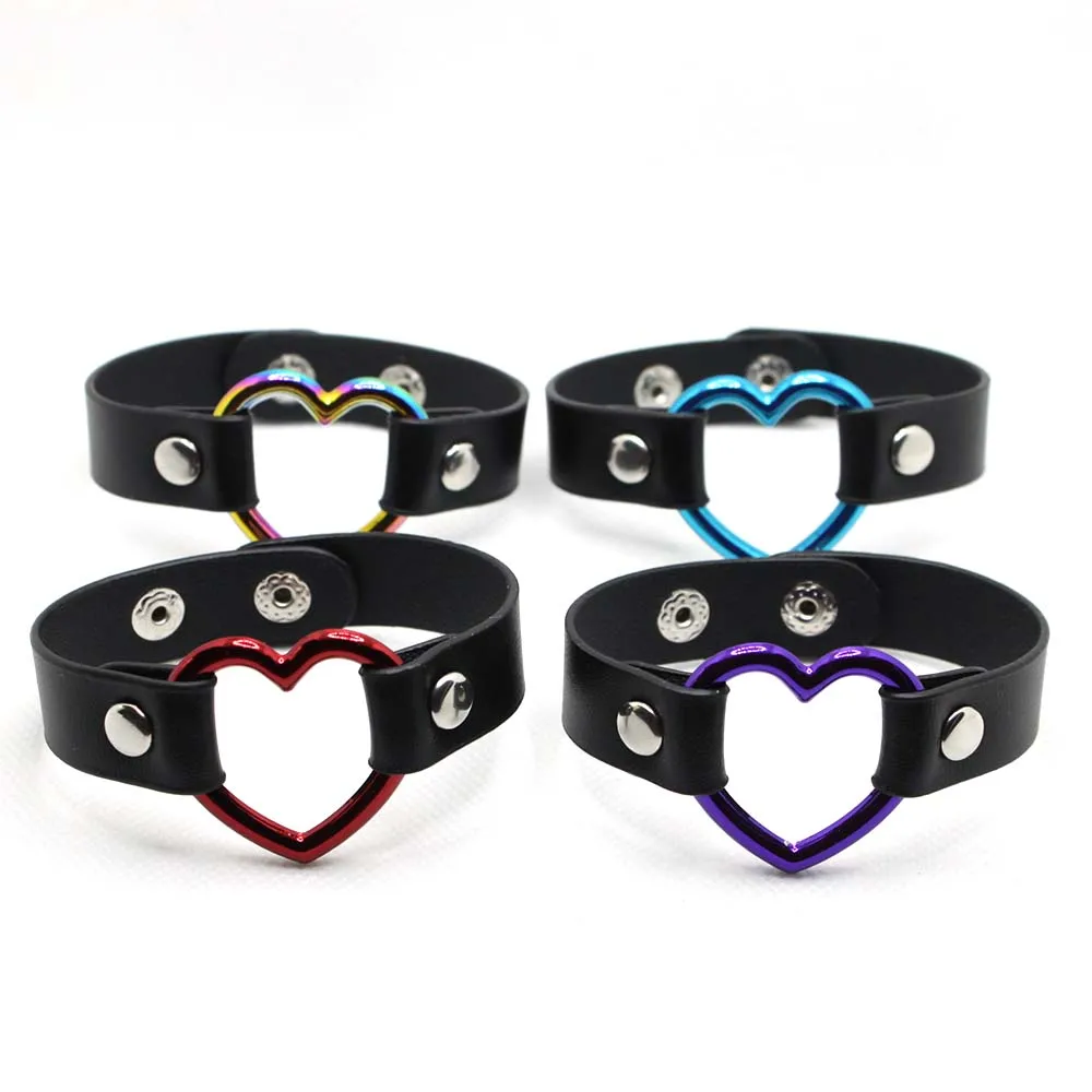 Black PU Bracelet Handmade Hollow LOVE Leather Bracelets For Women Wrap Bracelet Bangle Unisex Jewelry Gifts