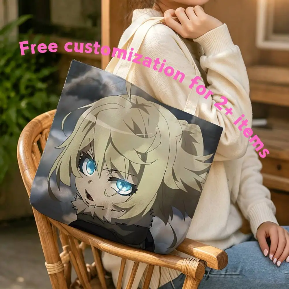 Rerugen S-Saga of T-Tanya the Evil Waterproof Lined Canvas bags suitable for going to class, shopping, gifts, and commuting