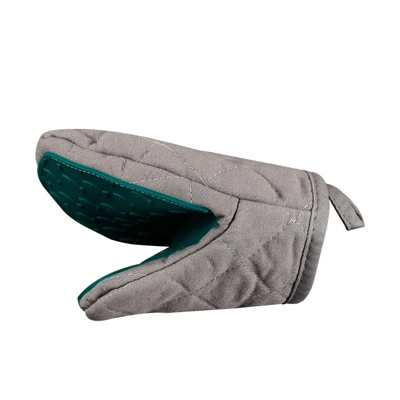 Fish Shaped Half Silicone Cotton Padded Double Layer Heat Resistant Oven Mitt Kitchen Baking Anti Scald Insulation Cooking Glove