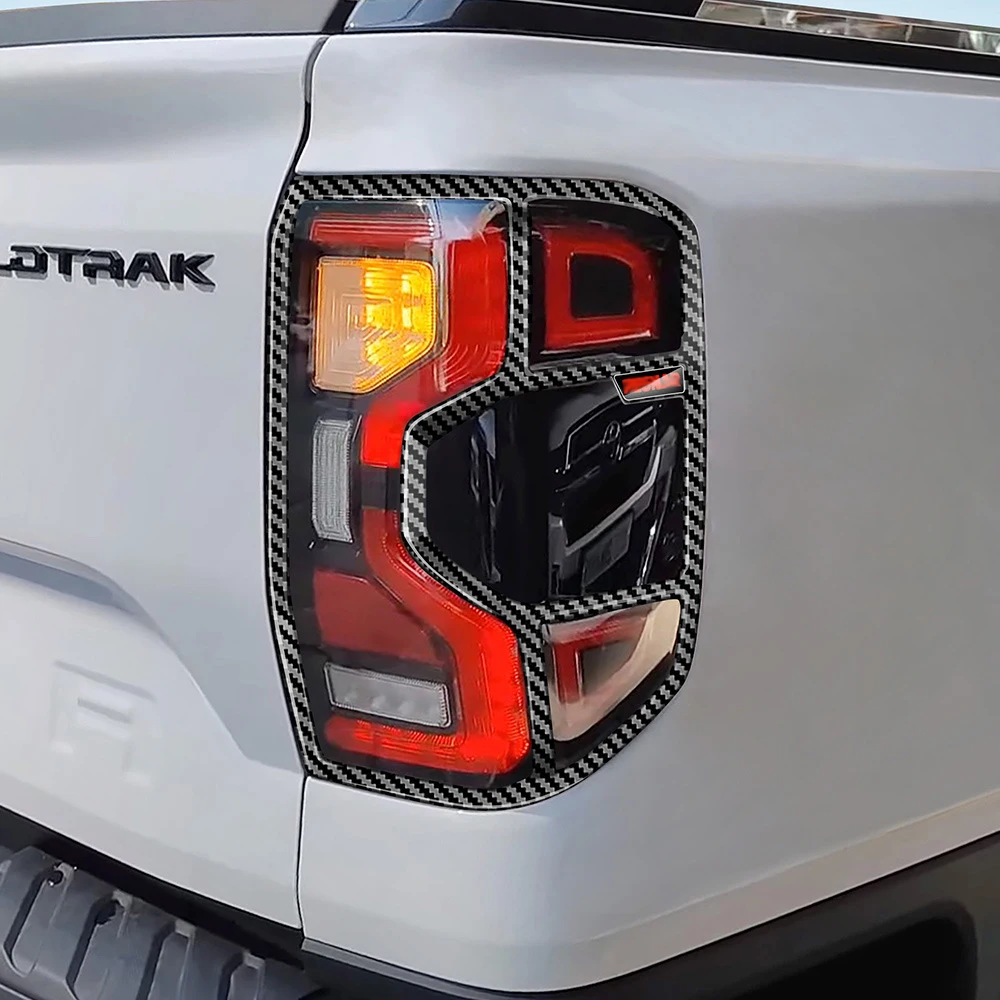 Tampa do farol de fibra de carbono para Ford Ranger Wildtrak, sobreposição do quadro da lanterna traseira, decoração adesiva, exteriores, 2022, 2023, 2024