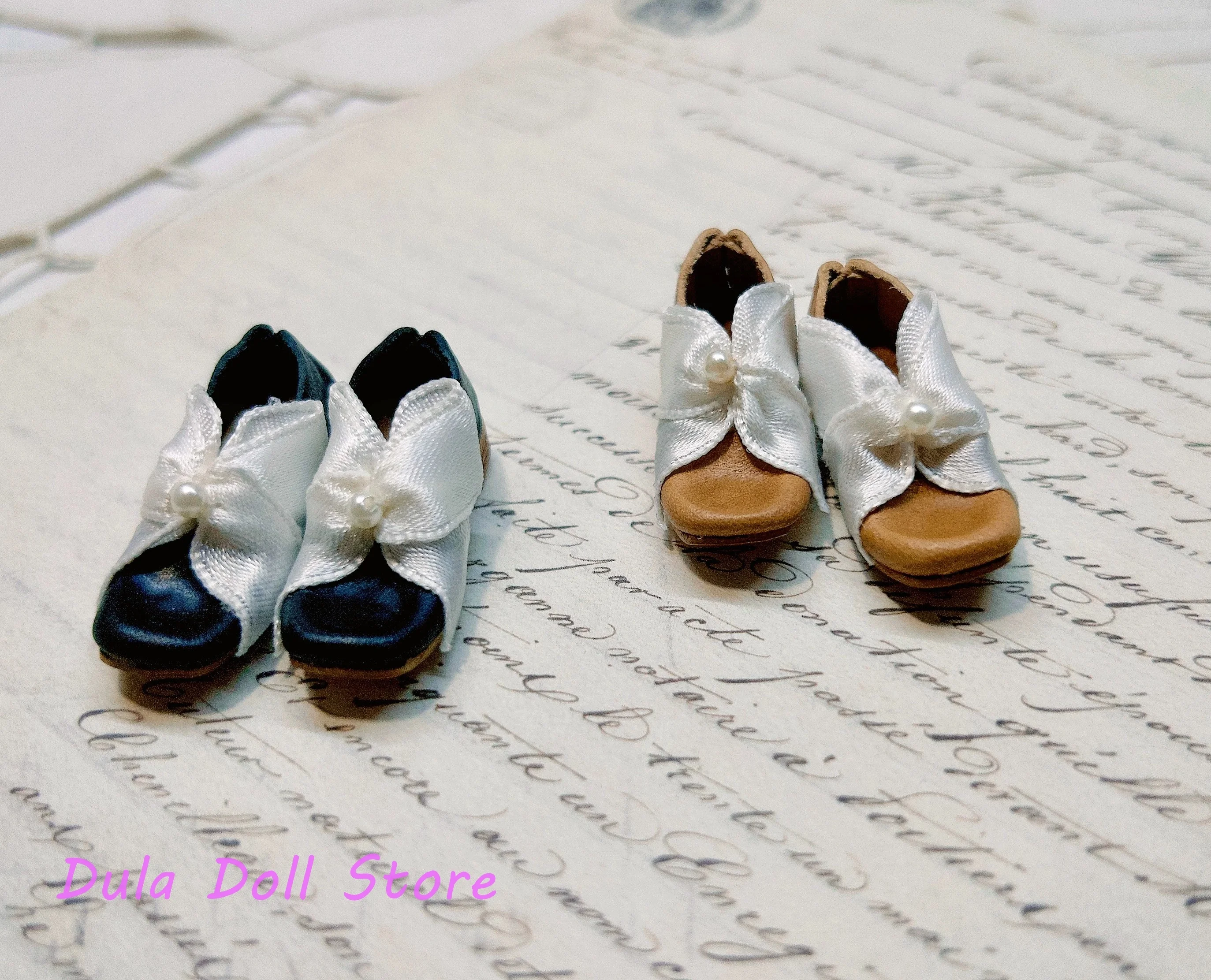 

（New style）Dula Doll Handmade Retro button leather shoes Blythe ob24 ob22 Landoudou Landazz body Doll Accessories