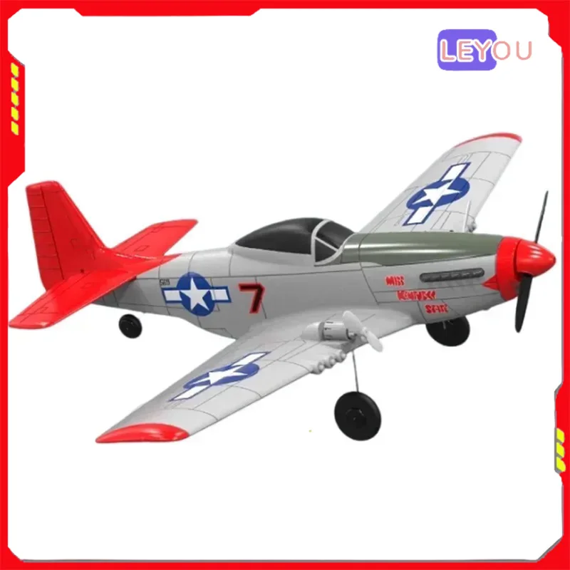 

Two Channel Remote-controlled Aircraft Beginner's Entry Model Mustang P51d Dual Motor 76203 Birthday Toy Gift