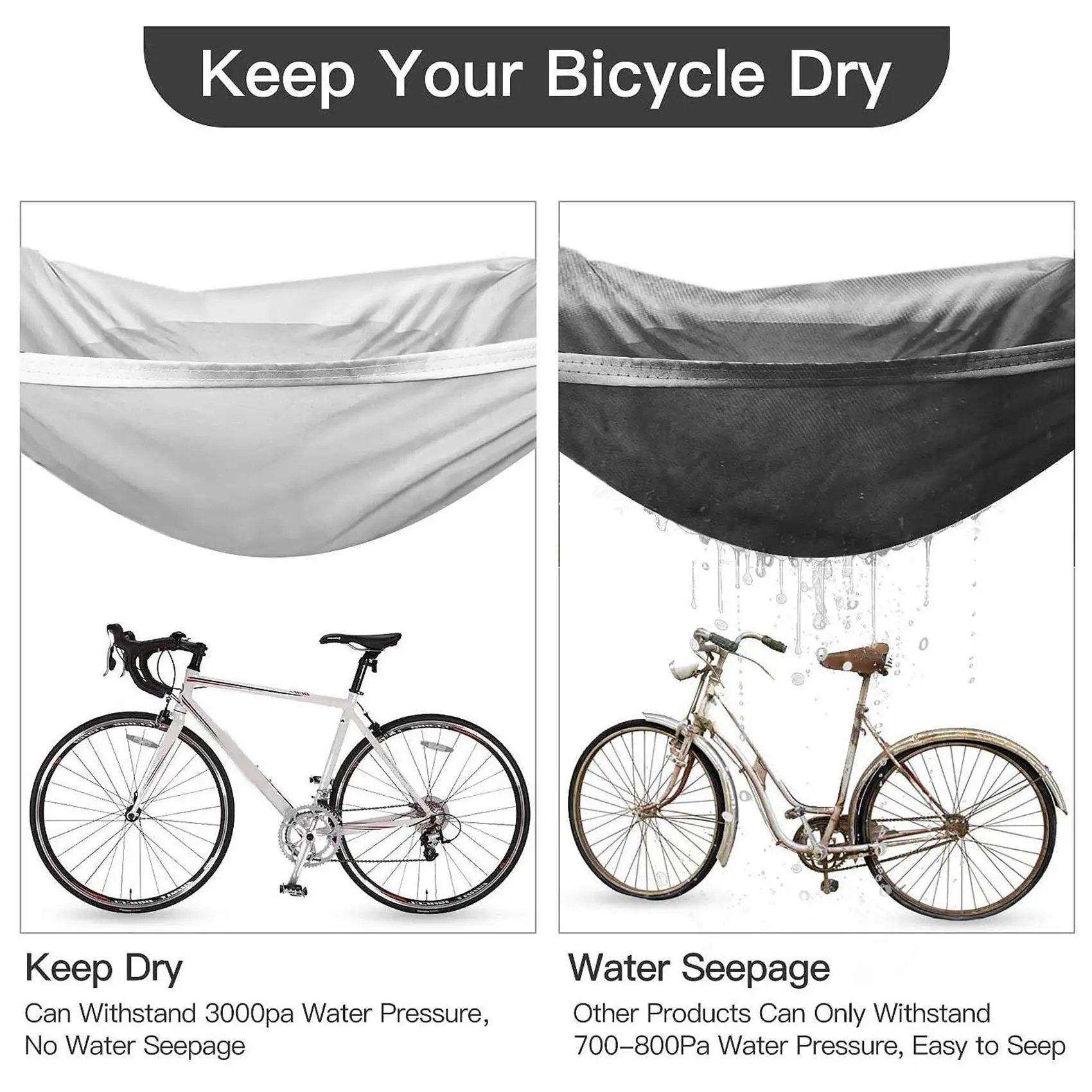 

B06C-2X Waterproof Bike Cover Heavy Duty XL Bicycle Covers UV Rain Snow Dust For Mountain Road Electric Bike Outdoor Storage