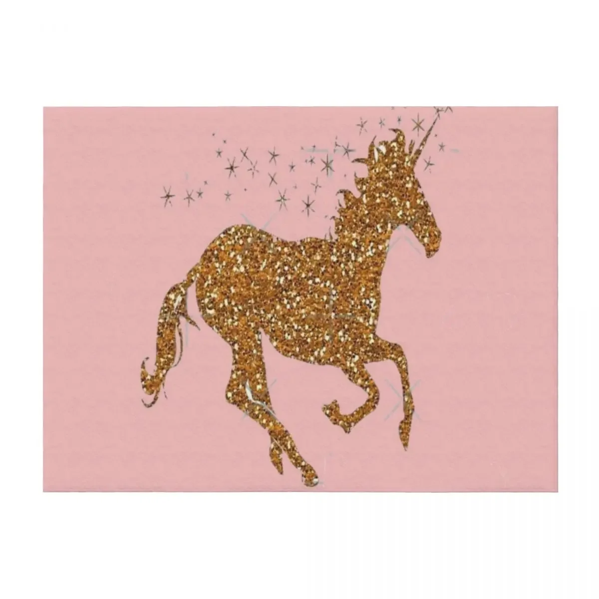 

gold glitter unicorn Throw Blanket Soft Big Decorative Sofas Flannel Fabric Hairys Blankets