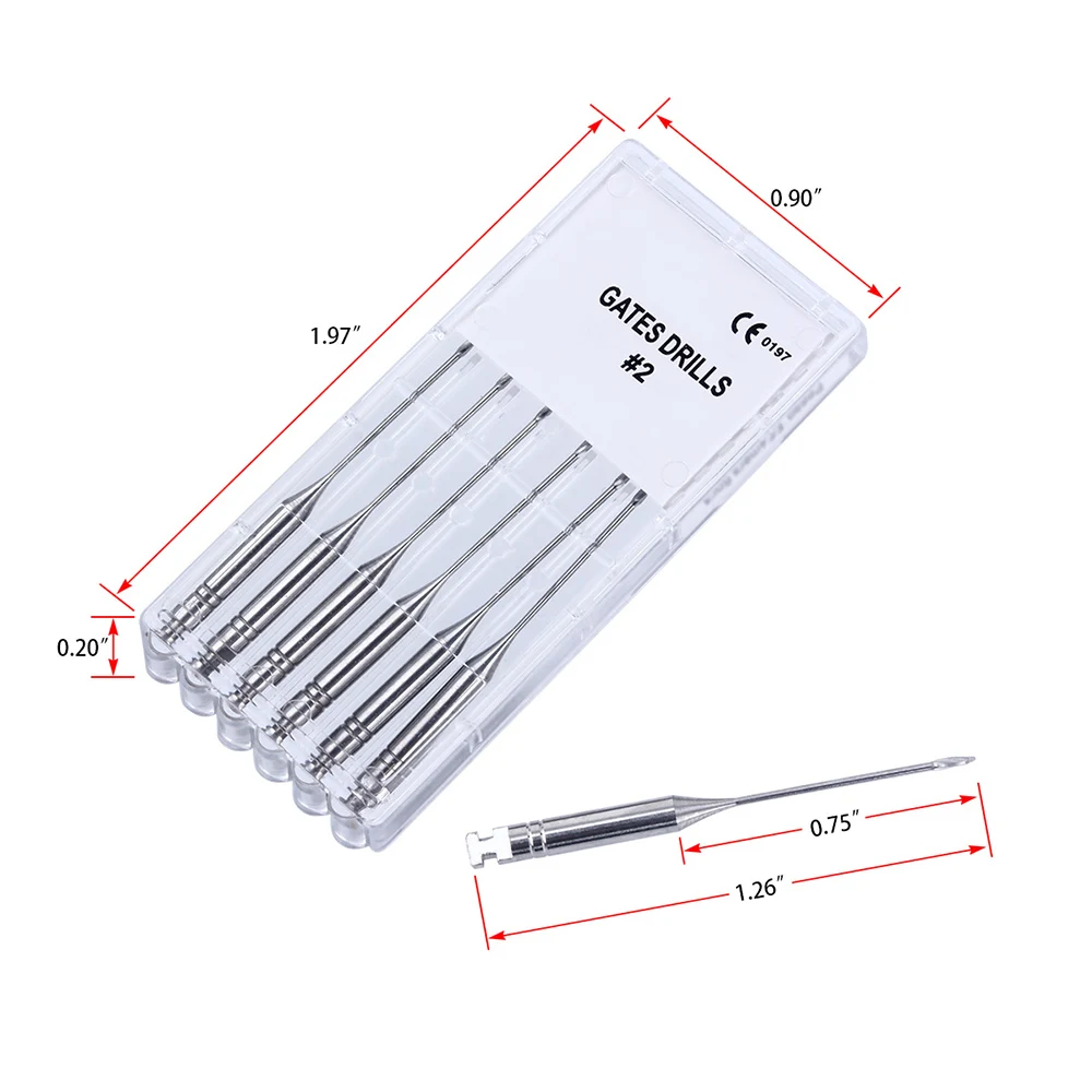 6 قطعة/صندوق محرك الأسنان استخدام بوابات اللبية الحفر بيسو موسعات Glidden Rotary32mm # 1-6 ملفات إندو من الفولاذ المقاوم للصدأ طبيب الأسنان