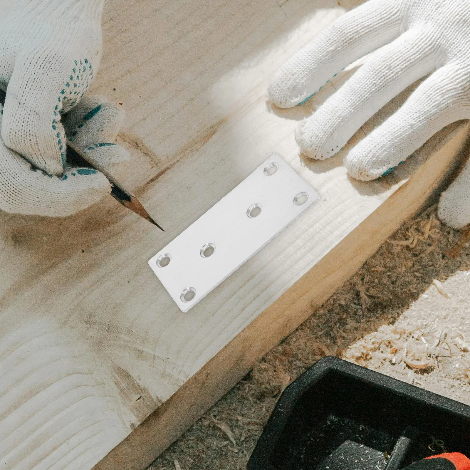 

10Pcs Metal Flat Brace Stainless Steel Heavy Duty Straight Brackets for Wood Furniture Repair Mending Plate Shelf Support