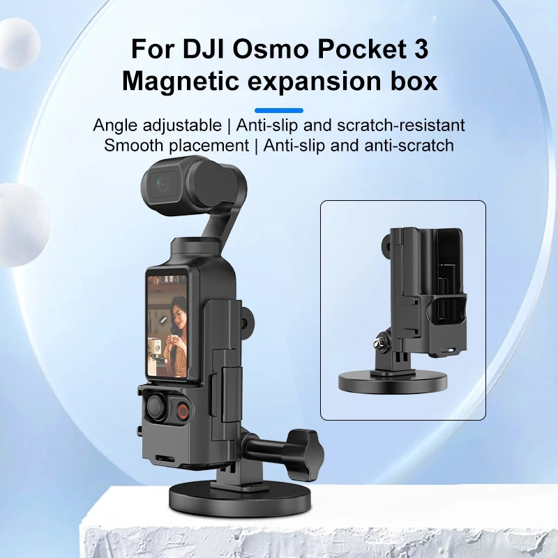 PULUZ Protective Frame Magnetic Desktop Mount Angle Adjustable Base For DJI OSMO Pocket 3 Accessories