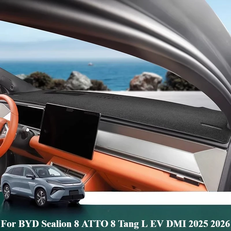 

For BYD Sealion 8 ATTO 8 Tang L EV DMI 2025 2026 Dashboard Cover Instrument Panel Mat Sun Shade Anti-slip Carpet Pad Accessories