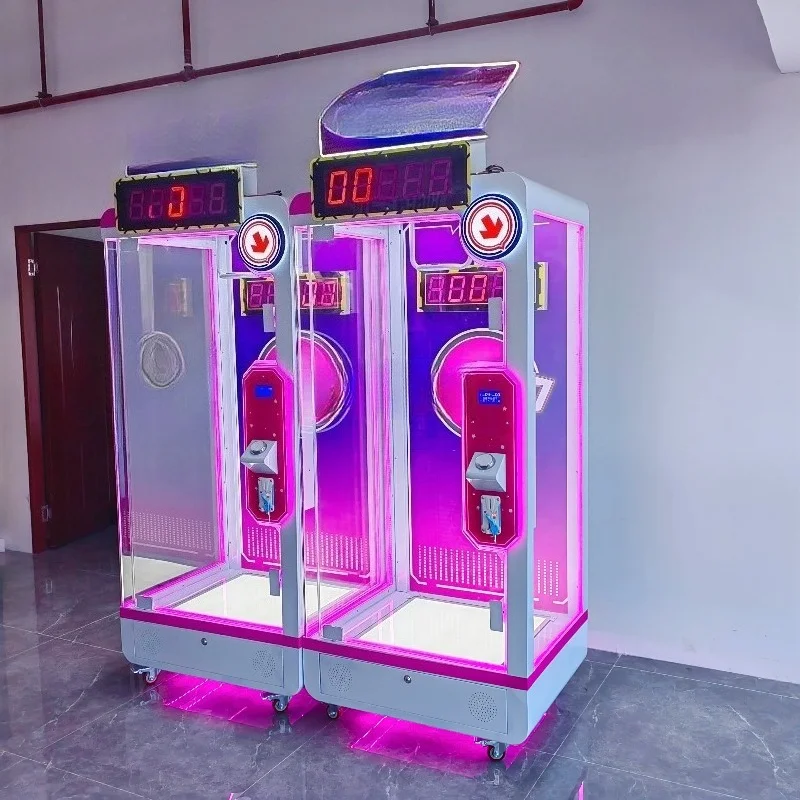 Arcade Coin Strike Machine Metal Cabinet Shopping Mall Lucky 7 Scissors Awards Big Doll Prizes Scissors Scissors Game
