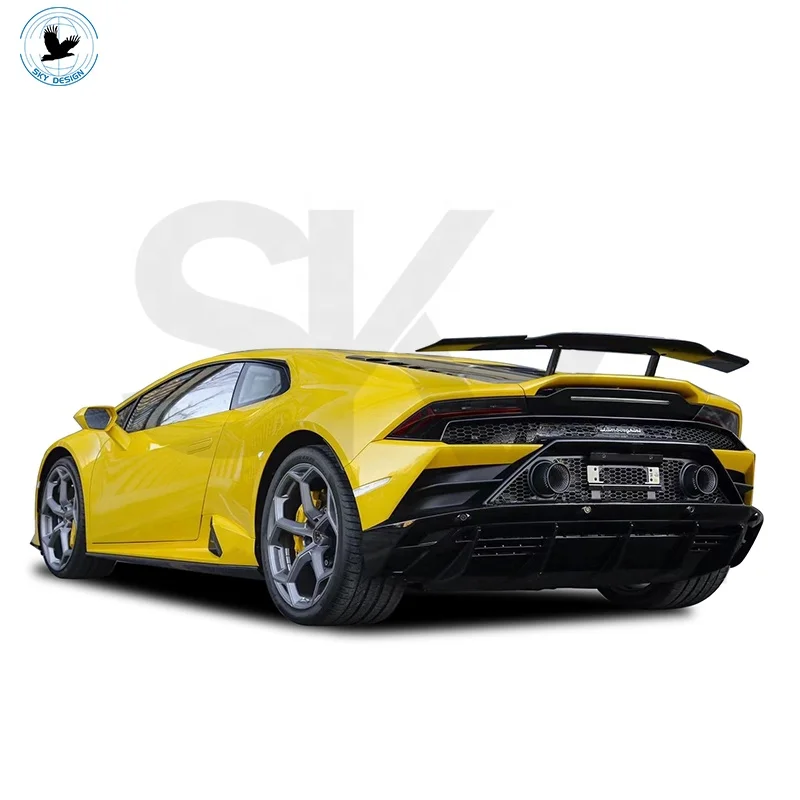 

For Newest Huracan EVO Dry Carbon Fiber Wing for lamborghini Lp580 Lp610 EVO RWD Rear Spoiler Wing Body Kit