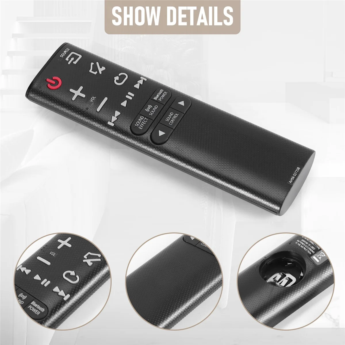 Ah59-02733B ควบคุมระยะไกลสำหรับ Samsung Soundbar Hwk360 Hwk450 Hwj4000 Hwk550