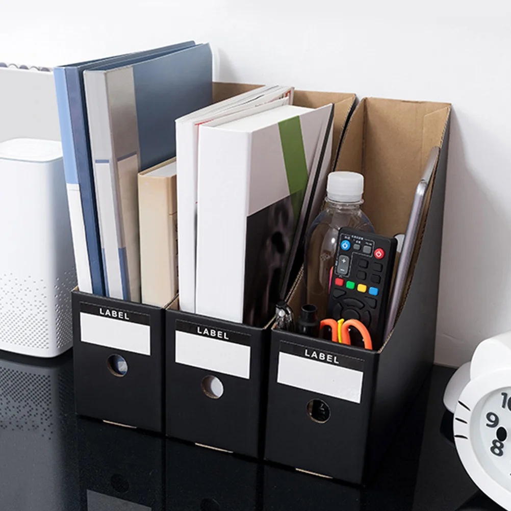 

5Pcs Files Storage Holders Office Magazines Boxes Practical Desktop Organizer Bookshelf Document Box Files Holders