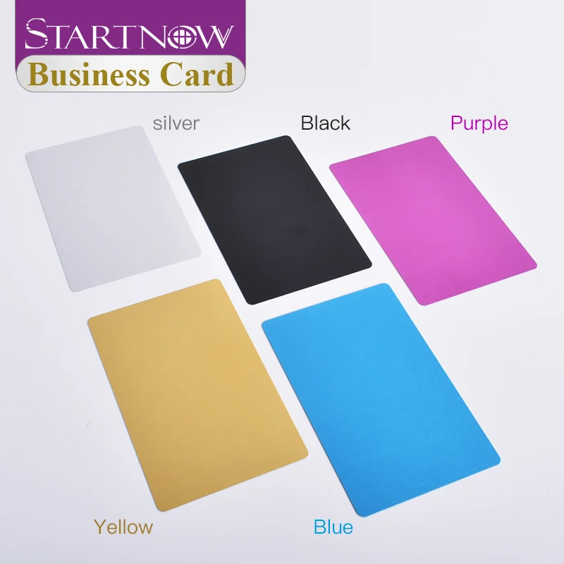 100 قطعة/الوحدة بطاقات اسم الأعمال متعدد الألوان الألومنيوم الصفائح المعدنية فارغة محفورة مخصص اختبار المواد لآلة الوسم بالليزر #2