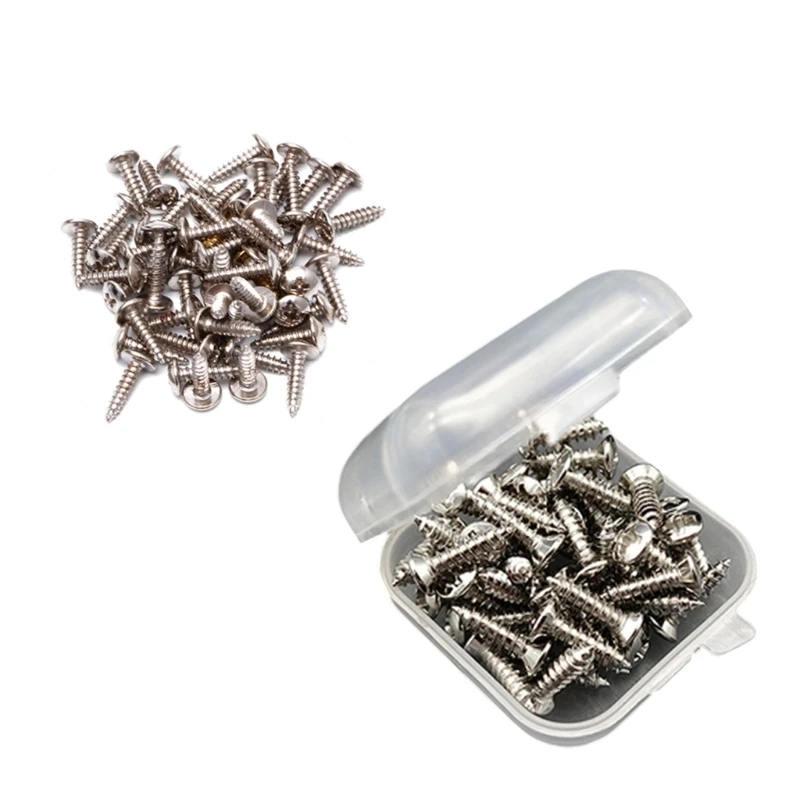 50Pcs 3mm Guitar Pickguard Screws Pick Guards Scratch Plate Mounting Screws D5QD