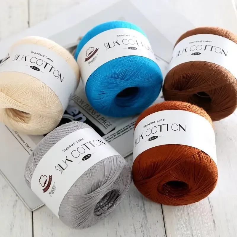 Silk Lace Cotton Milk Crochet Yarn Baby Hand-Knitted Warm Soft Knitting Thread for Hand Knitting Supplies Cross Stitch for DIY