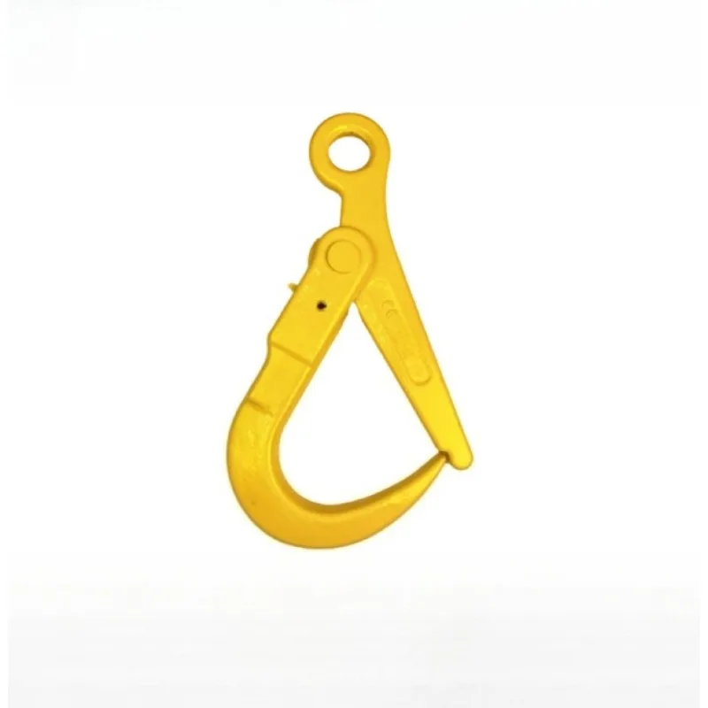 Alloy Steel Eye Type Self-locking Lifting Hook Large Opening Slip Hook Chain Grab Lifting Sling Hardware For Factory Heavy Load
