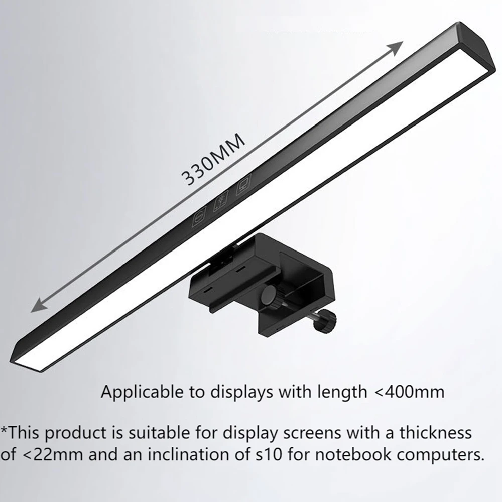 ABZV-подсветка для монитора ноутбука, светодиодная рабочая лампа с USB для электронного чтения, 3, регулируемая цветовая температура, без бликов на экране