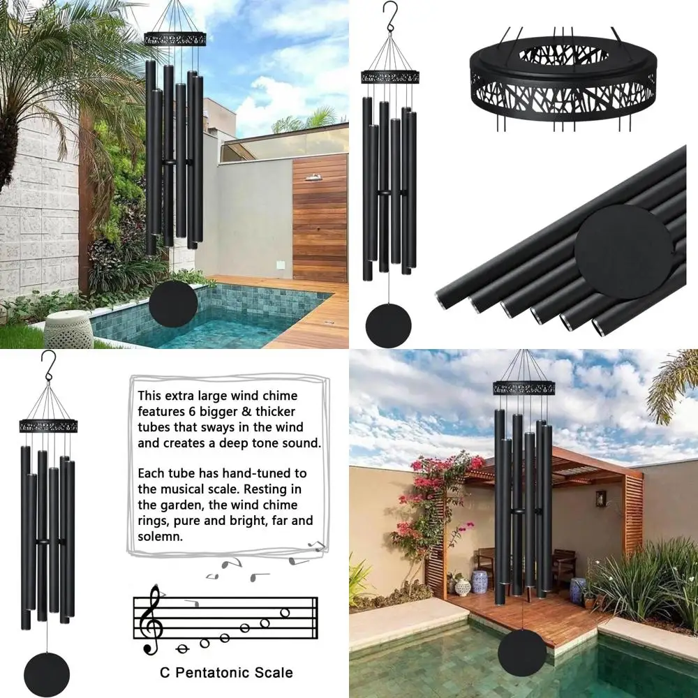 

Большие уличные колокольчики глубокого тона для мемориальных подарков сочувствий, 48-дюймовые прозрачные колокольчики в церковном стиле