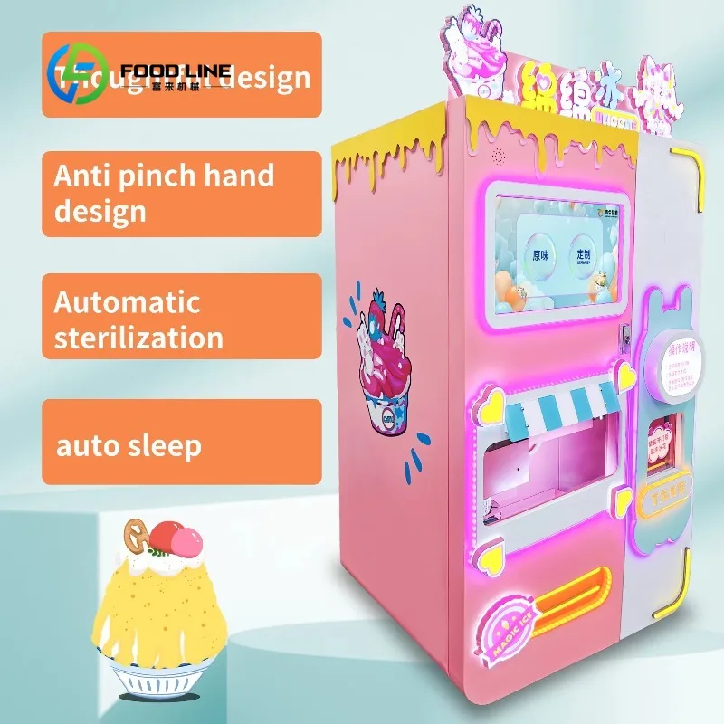 Customized Commercial Automatic Frozen Smoothie Maker Smart Self-Service Drink Vending Machine Beverage Blending Equipment