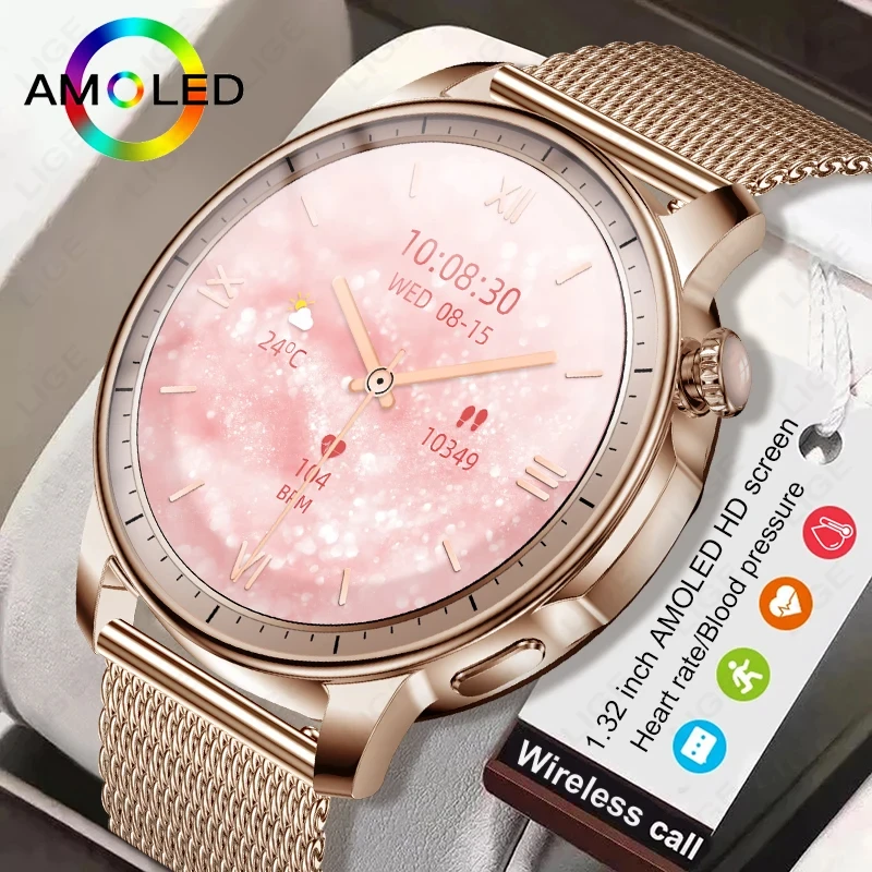 

2024 New Fashion Smart Watch Men Women 1.32-Inch Touch Screen Blood Oxygen Monitoring Bluetooth Call 230 MAH Battery Smart Watch