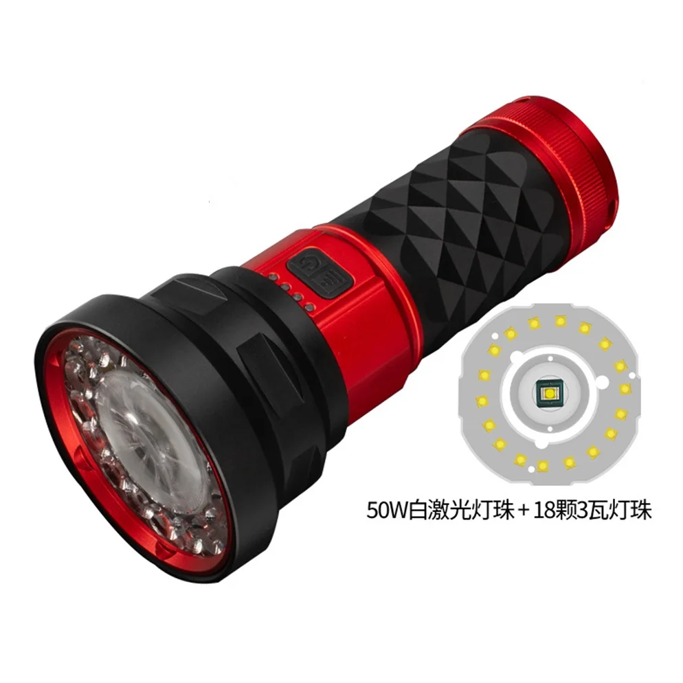 Convoy Ultra Powerf LEP Flashlight 1 LEP+18LED 6000lm Multi Light Outdoor Lighting for Outdoor Exploration Search Rescue Patrol