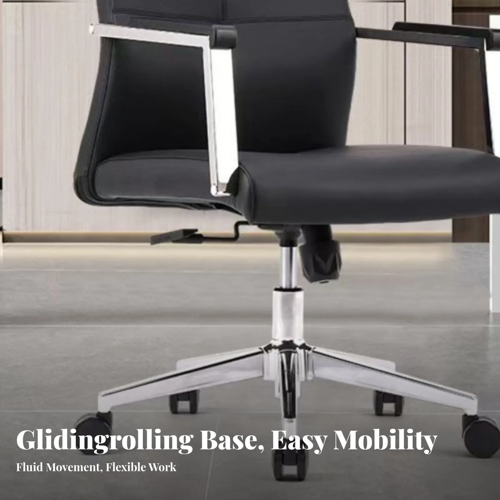 

Эргономичное офисное кресло на колесиках с регулировкой высоты и поворотным сиденьем для руководителей и студентов