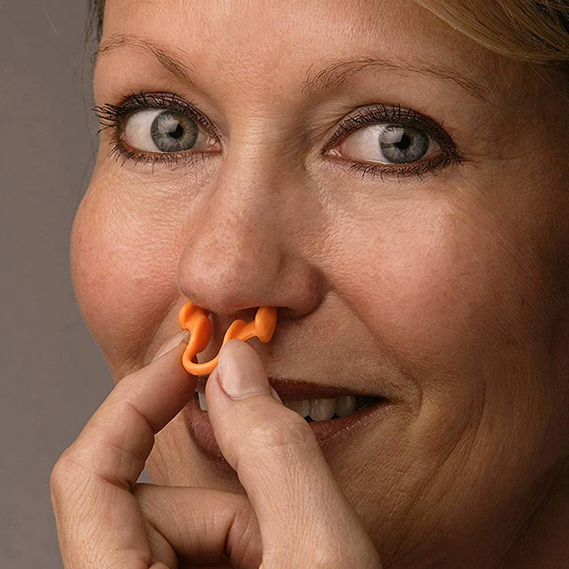 1Pcs Transparent/Orange Silicone Nose Clip Anti Snoring Nasal Dilator Stop Snore Aid Easy Breathe Improve Sleeping Rhinitis