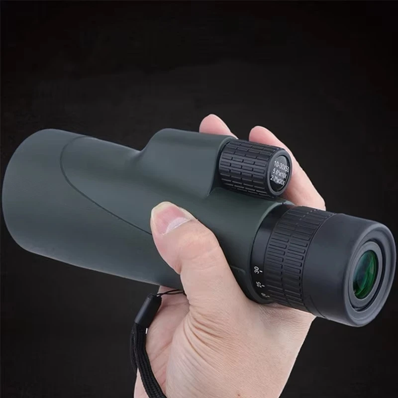 10-30x50 HD Zoom Monocular Telescope, Tripod & Phone Adapter, Long Range Scope for Bird Watching Hunting Camping Outdoor