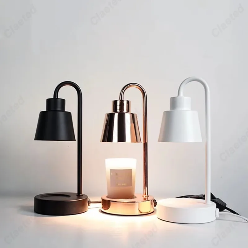 เทียนไฟฟ้าละลายตารางโคมไฟ Retro เทียนโคมไฟความร้อนปลอดภัยเทียนละลายอุ่น Light Dimming สําหรับตกแต่งห้องนอน