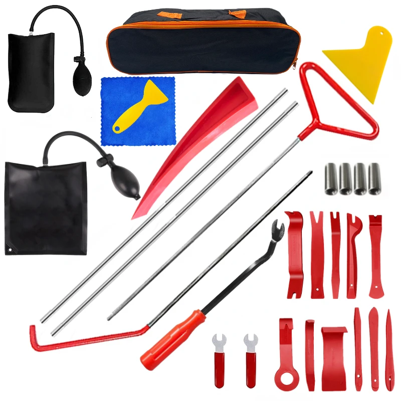 Hot Car Door Repair Hand Tools Wedge Pump Locksmith Thickened Kit Air Cushion Emergency Open Unlock  Long Reach Grabber Tool Set