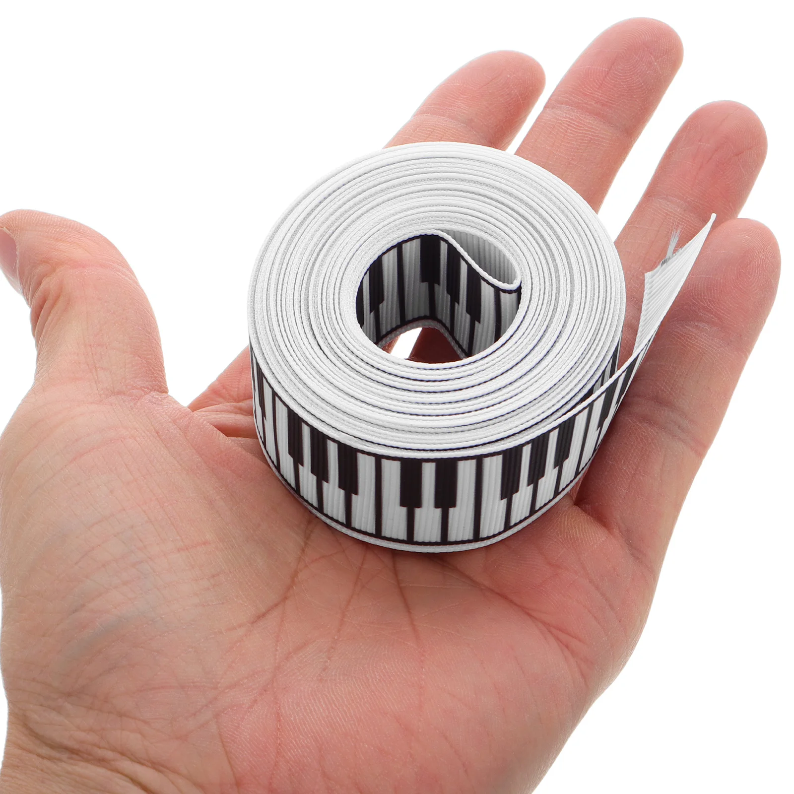 

Black White Piano Ribbon 5Yards Craft Bow Print Music Note Wide Wired Ribbon Birthday Decorations Gifts Packaging