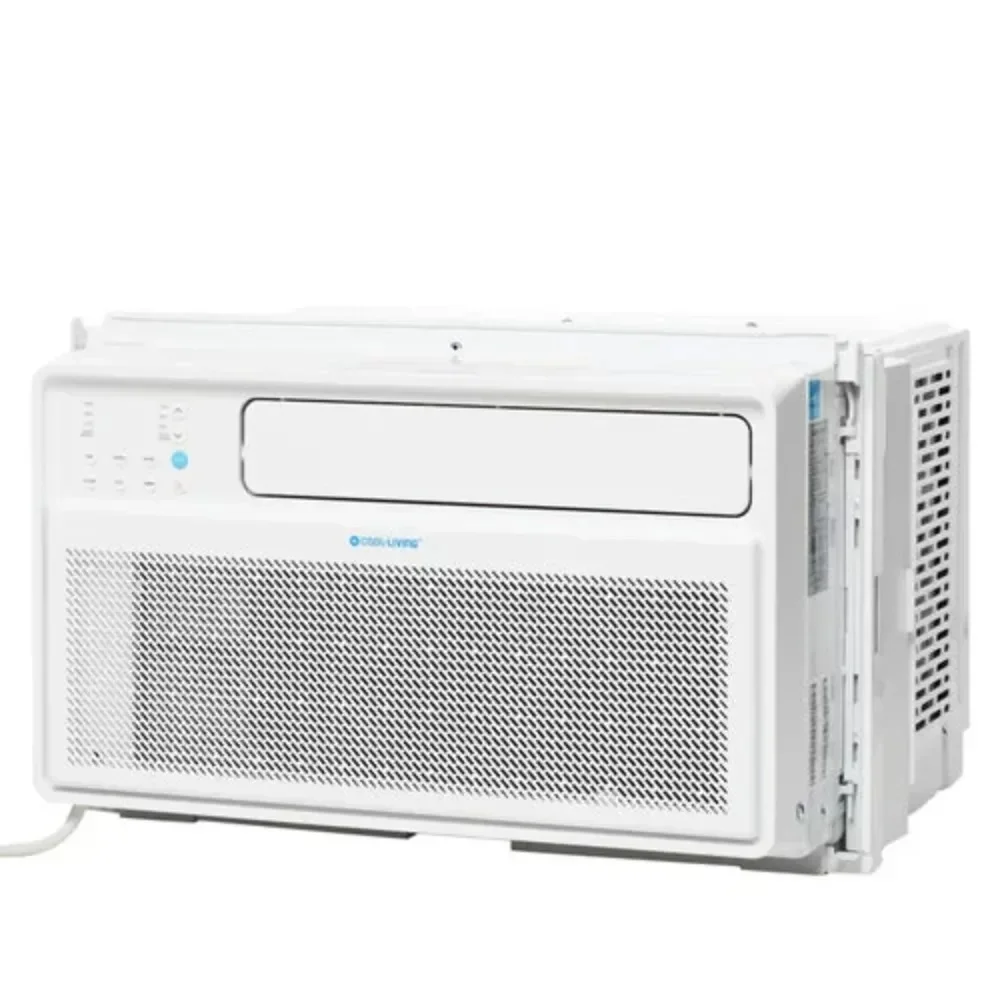 Cool-Living 8,000 BTU Inverter Window Air Conditioner 42db Ultra Quiet, Digital Display and Remote, White