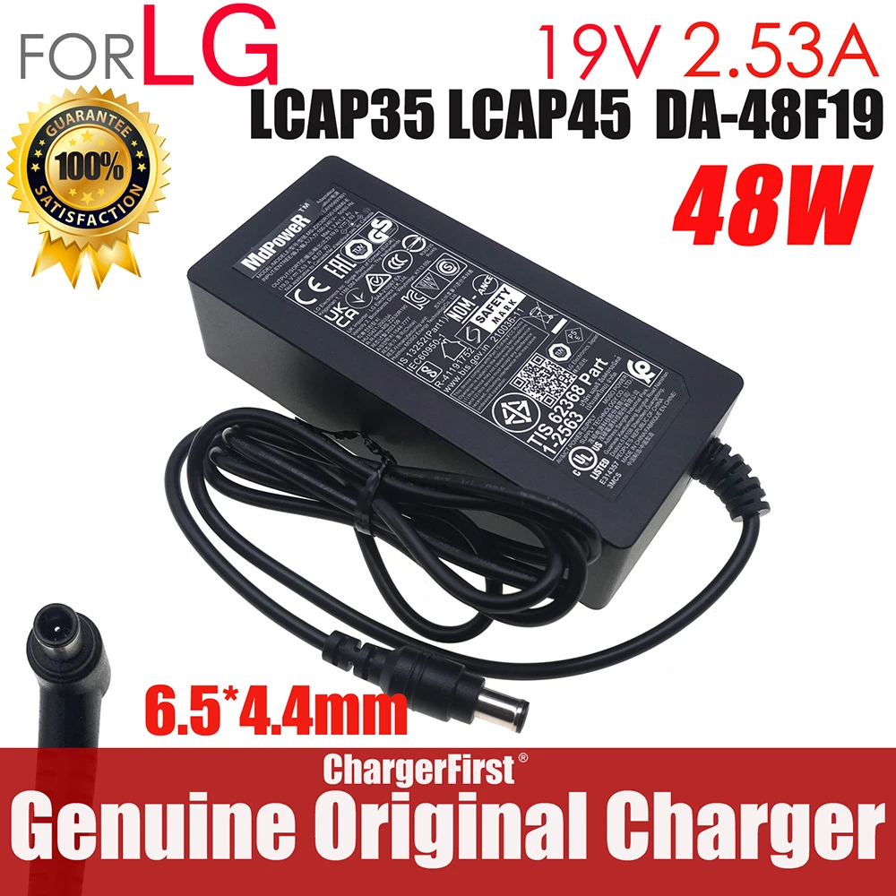 19V 2.53A 48W AC Adapter A4819-FDY DA-48F19 LCAP35 LCAP45 For LG 32 inch TV 32MB25VQ 32MB27VQ LCD Monitor Power Supply