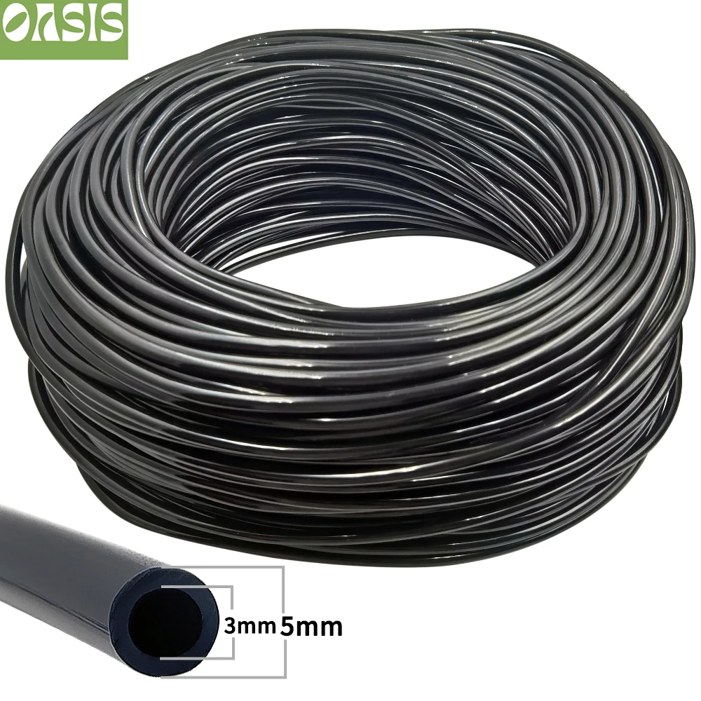 Oasis 5-140m Garden Watering 3/5mm Hose Irrigation Pipe 1/8\'\' Tubing Greenhouse Bonsai Plant Flower Drip Arrow Dripper Sprinkler