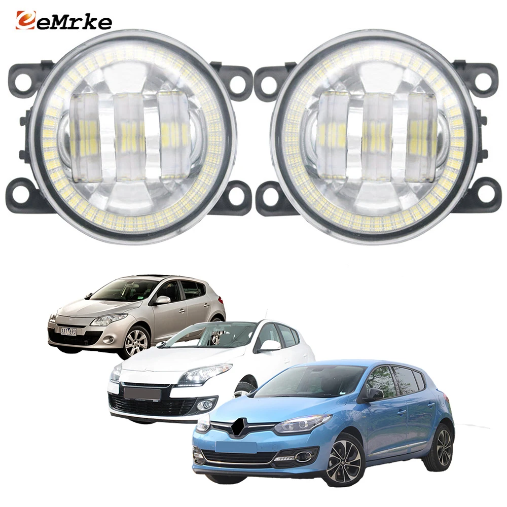 

Led Fog Lamp Assembly for Renault Megane 3 III BZ0/1 KZ0/1 DZ0/1 EZ0/1 Angel Eyes DRL Aperture Car Daytime Running Lights PTF