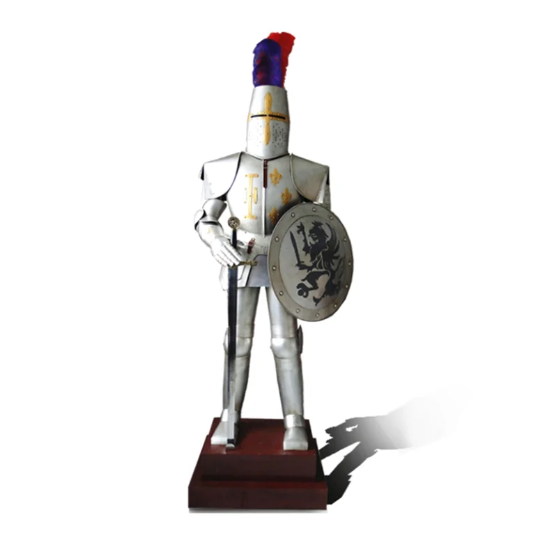 Life Size European-style Medieval Warrior Roman Statue bar Decorations Ornaments armor Man Model